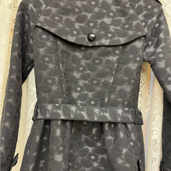 Betsy Johnson Floral Metallic Coat - Picture 12 of 13